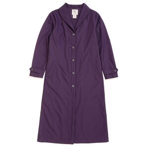 TRAVELSMITH Women's Purple Long Trench Rain Coat Jacket M Regular 51”